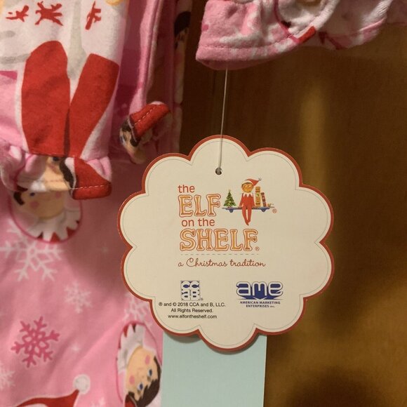 Elf on the Shelf Girls' Pink 12 Months 2 pc Pajama Set - Picture 5 of 6